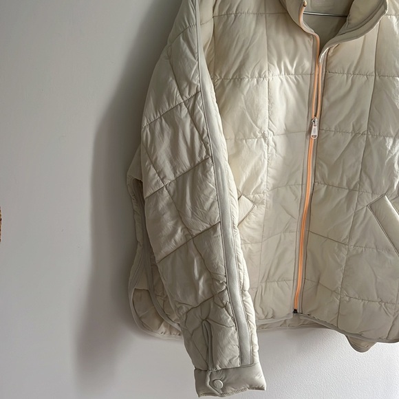 Free People Pippa Packable Puffer Jacket Size L NWT $198  Cream - Picture 7 of 16